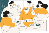 Buffet à volonté illustration